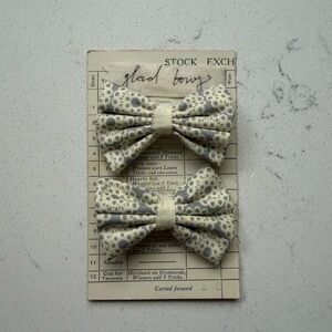 Baby Toddler Floral Bow Hair Clips - Set of 2